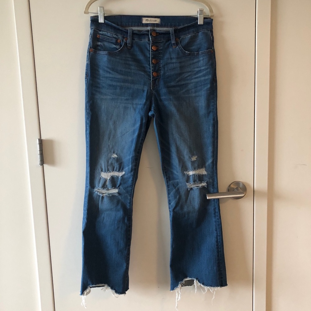 Madewell Cali Demi-Boot button-up Jeans